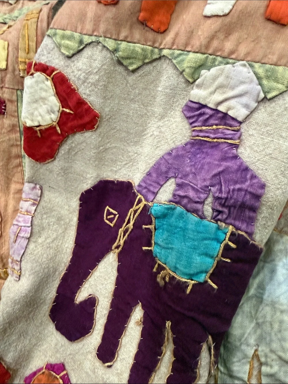 vintage patchwork, quilted hand, quilted jacket - Picture 8 of 9
